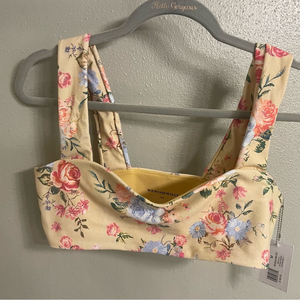 WeWoreWhat Flower Bandeau Bra Top - NWT - Picture 2 of 6